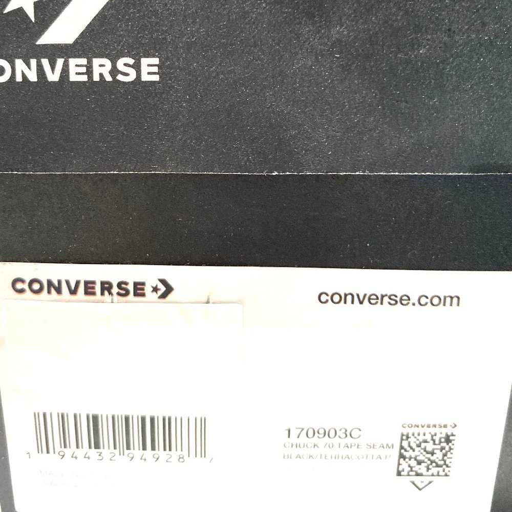 💖MEGA SALE💖Converse 170903C CHUCK 70 Women's 9.5 SEAM Black Terracotta Canvas - Picture 8 of 9